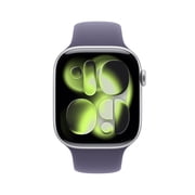 Apple Watch Series 11 [GPS 46mm] Smartwatch with Silver Aluminum Case with Purple Fog Sport Band - M/L