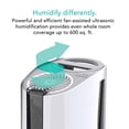 thumbnail image 3 of Vornado UH100 Ultrasonic Cool Mist Humidifier with Fan-Assisted Whole Room Humidification, Auto Humidity Control, Easy View 1 Gallon Water Tank, White, 3 of 6