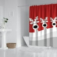 thumbnail image 2 of Christmas Shower Curtain, Merry Christmas Shower Curtains for Bathroom, Winter Farmhouse Bathroom Home Decor, Cute Winter Holiday New Year Snowman Decor 72X72 Waterproof Fabric with Hooks, 2 of 4