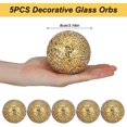 thumbnail image 2 of 5PCS Decorative Balls for Bowls Gold Orbs Glass Balls Mosaic Glass Orbs Centerpiece Ball 3.1 Inch for Home Decor Table Vase Fillers Dining Table, 2 of 2