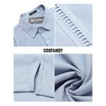 thumbnail image 5 of Coshow Men's Short Sleeve Shirt Casual Button Down Cuban Guayabera Summer Refreshing Beach Shirt, 5 of 5