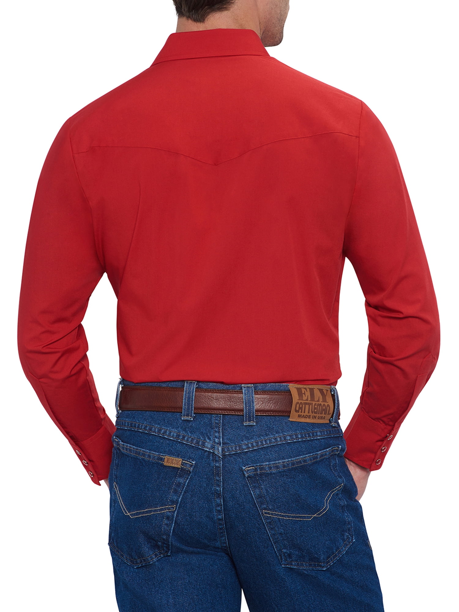 Ely Cattleman Men's Long Sleeve Solid Western Shirt
