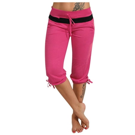

Trouser Solid Casual Short Pants Women s Chino Fashion Pants Pants Hot Pink XXL