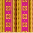 thumbnail image 1 of Ethnic Fabric by the Yard, Summer Inspired Pattern with Geometric and Traditional Ornaments, Decorative Upholstery Fabric for Sofas and Home Accents, Hot Pink Yellow by Ambesonne, 1 of 4