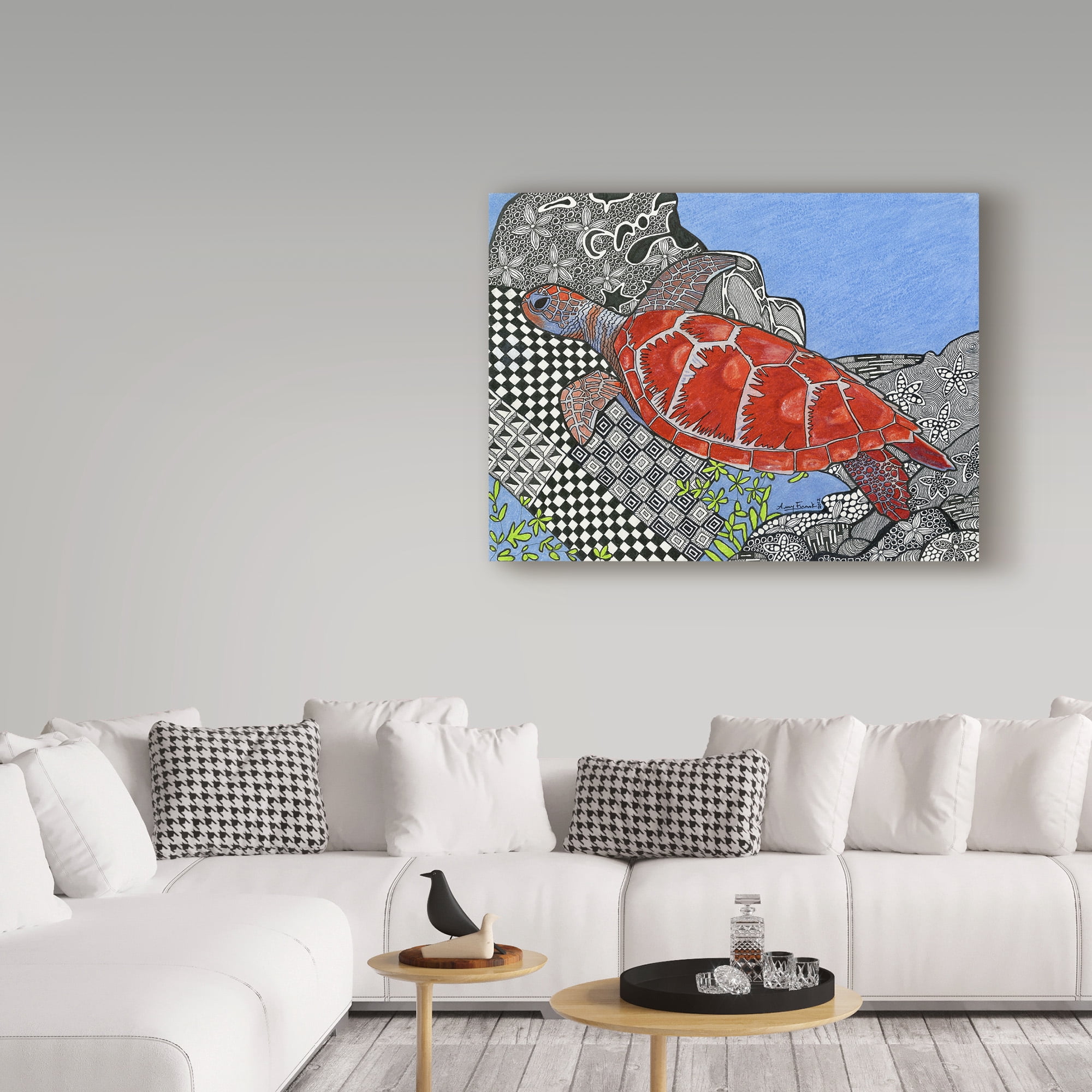 Trademark Fine Art 'The Sea Turtle' Canvas Art by Amy Frank