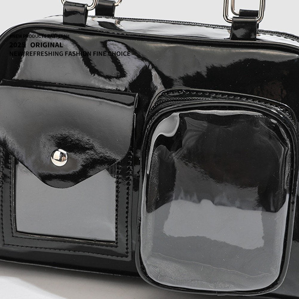 Hzzsbu Kawaii Crossbody Bags Large Capacity Ita Messenger Bag Cute Transparent Crossbody Bag Versatile Uniform Bag for Women