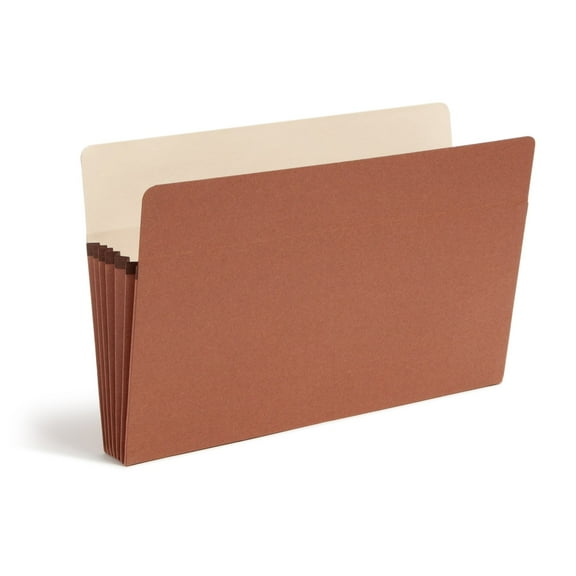 Smead File Pocket, Straight-Cut Tab, 5-1/4" Expansion, Legal Size, Redrope, 10 per Box (74234)