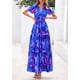 thumbnail image 5 of Vestido largo PRETTYGARDEN para mujer, bohemio, floral, azul, XXL, 5 of 9