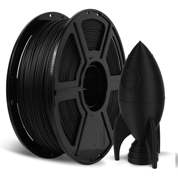 FLASHFORGE Filamento PETG de Fibra de Carbono 1,75 mm Negro, Filamento para Impresora 3D Reforzado 1 kg, Filamento PETG-CF liviano y de alta resistencia, fuerte y fácil de imprimir