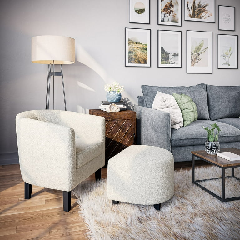 Two chairs and ottoman set discount