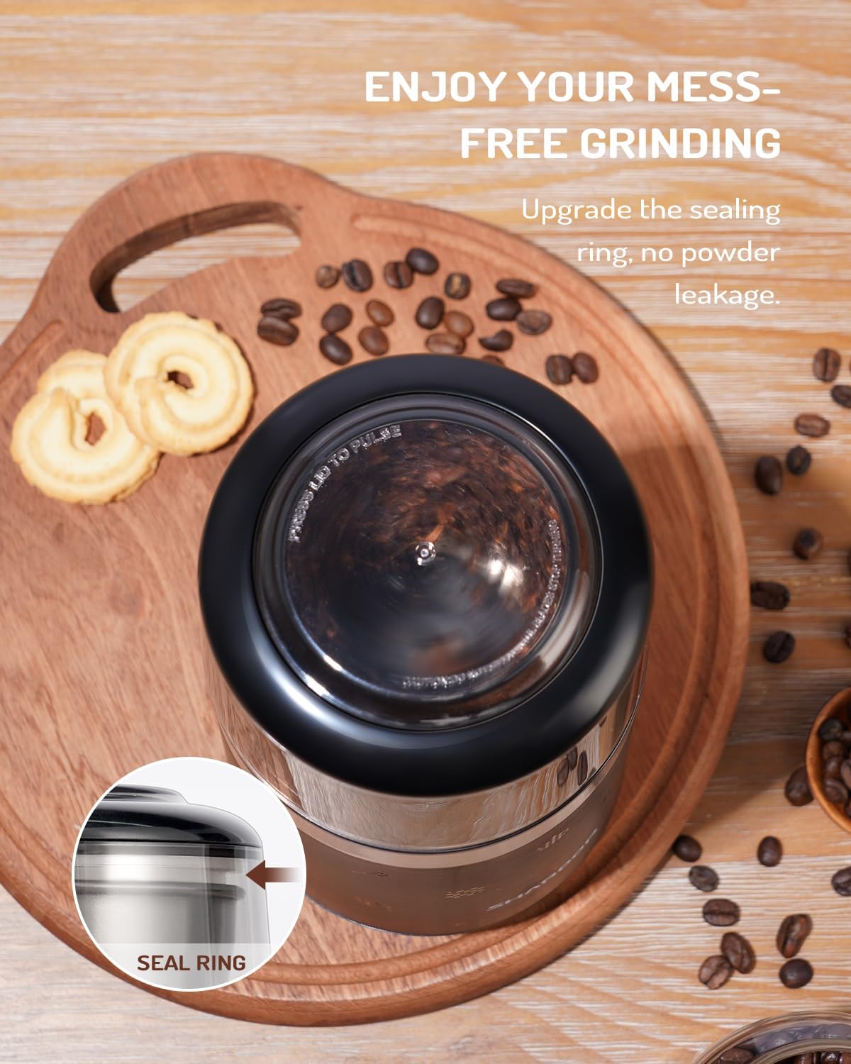GDOR Super Silent Electric Coffee Grinder photo 3