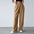 thumbnail image 2 of Women's Plus Size Lined Sweatpants Winter Warm Fuzzy Casual Comfortable Soft Solid Color Pants for Ladies, 2 of 5
