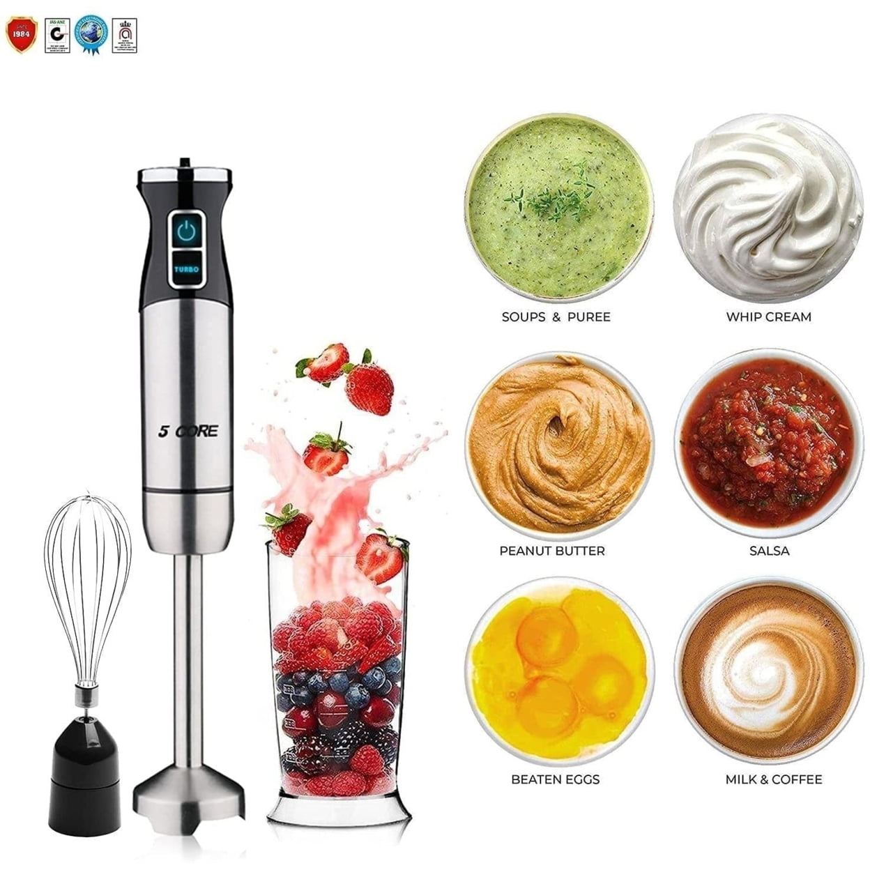  Emeril Everyday Blender & Beyond Immersion Hand Blender,  Cordless with Charging Station, Whisk and Double Beater Included.: Home &  Kitchen