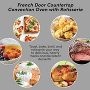 Elite Platinum Double Door Countertop Microwave Oven in Stainless Steel
