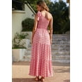 thumbnail image 4 of Vestido PRETTYGARDEN Nudo Un Hombro Sin Mangas Floral Rojo Talla S, 4 of 5