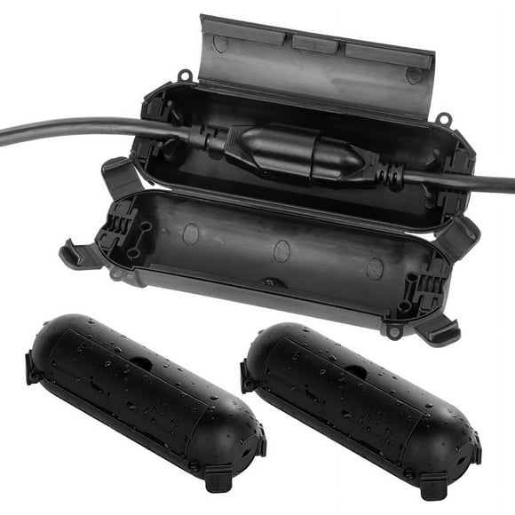 3Pc Outdoor Extension Cord Safety Cover with Waterproof Seal, Weatherproof Electrical Connection Box to Protect Outlet