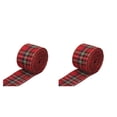 thumbnail image 4 of Matsuzay Cintas de Navidad, adornos de casa a cuadros clásicos portátiles, lazos florales DIY, accesorios decorativos para celebración 2 Ancho 4cm 2Conjunto, 4 of 6