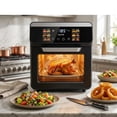 thumbnail image 3 of Large Pro Air Fryer Oven With Grill Combo For Kitchen Use, 12-In-1 Smart Convection Ovens, Air Fryer With Glass Viewing Window, Nonstick Basket, Fryer Liners, Removable Doo, 3 of 5