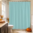 thumbnail image 2 of Pure Mint Green Shower Curtain, Waterproof Shower Curtains for Bathroom, Modern Solid Color Minimalist Art Washable Fabric Bathtub Curtain Set Bath Decor with 12 Hooks 72"x78", 2 of 8