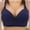 Dark Blue, variant on Women's Bras Wireless Under $5 Solid Color Back Buckle Thin Style Ventilate Bra Without Steel Rim