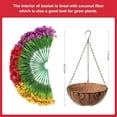 thumbnail image 2 of Artificial Faux Hanging Plants Flowers Basket for Spring Outdoor Porch Decoration, Fake Silk Colorful Daisy Eucalyptus in Planter UV Resistant Look Real for Home Patio Balcony Yard, 2 of 5