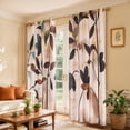 thumbnail image 4 of Cortinas opacas SUBRTEX Floral, 132 x 241 cm, color marrón, 2 paneles, 4 of 9