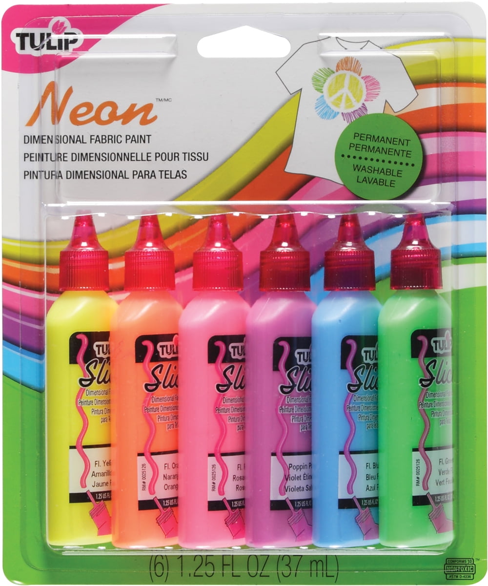 Tulip Dimensional Fabric Paints 1.25oz 6/PkgNeon Walmart Canada