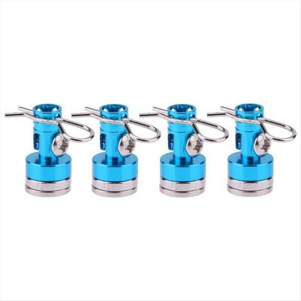 Pilar Magnético de Metal Azul para Carcasa de Coche RC, Pilar de Montaje para 1/10 Axial SCX10 TRX4 D90 Redcat