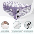 thumbnail image 4 of Quilts Full Size, Purple Scallop Coastal Soft Comforter Bedding Set for Bed, Summer Beach Nautical Lightweight Quilted Bedspread with Pillow Cover(2 Pieces) for All Season, 78x90 Inch, 4 of 9