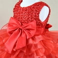 thumbnail image 6 of Gubotare Toddler Prom Dresses Toddler Baby Girl Sleeveless Dress Princess Tulle Dresses Summer Outfit for Cake Smash Birthday Gift (Red,Size 6-12 Months), 6 of 9