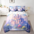 thumbnail image 2 of Manfei Cartoon Castle Bedding Comforter Set 7-Piece for Kids Girls, Kawaii Rainbow King Bedding Sets, Fairy Tale Bed Sheets, Super Cozy Room Decor, 2 of 8