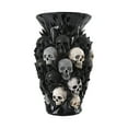 thumbnail image 2 of Gothic Skull Resin Vase, intricate Multi-Skull Embossed Flower Holder with Textured Resin Construction, for Spooky Home decor, Halloween Displays, Gothic-Themed Living Rooms,, 2 of 6