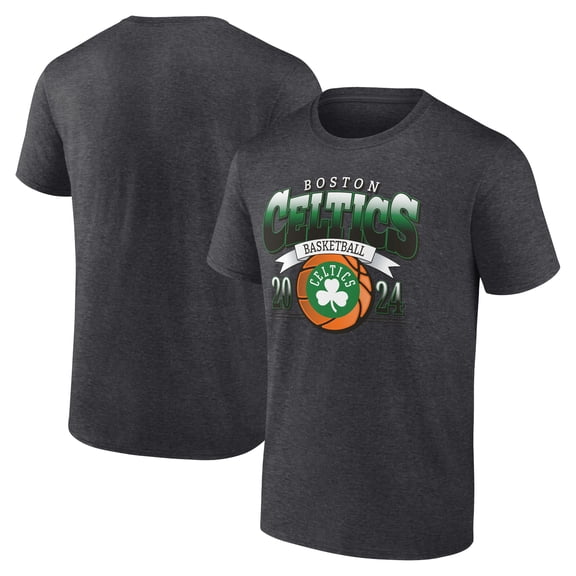 Men's  Charcoal Boston Celtics Fast Break Finisher T-Shirt
