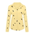 thumbnail image 5 of LYXSSBYX Womens Shirts Long Sleeve Button up Women Fashion Printed Casual Long Sleeves T-Shirt Linen Blouse Tops, 5 of 5