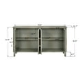 thumbnail image 2 of DKYNDSYN Sideboard Buffet Cabinet with Curved Countertop, Adjustable Shelves, MDF Construction, Wood Grain Finish, Antique Gray, 2 of 7