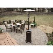 Patio Heater- 87 Tall AZ Patio Heater with Table- Hammered Bronze