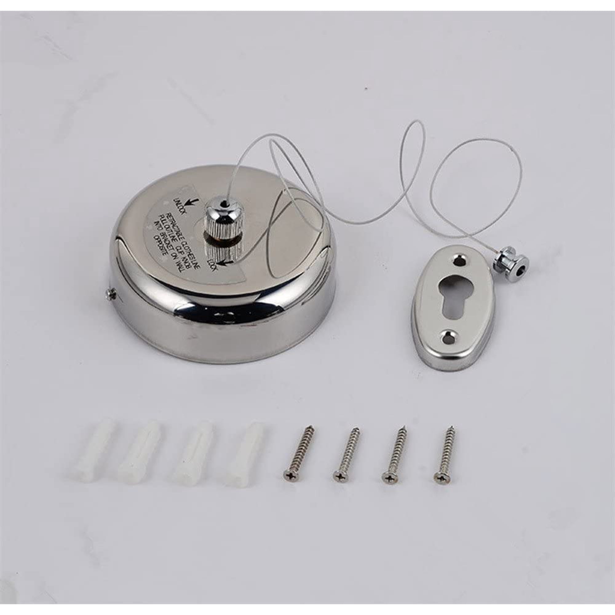 Retractable Clothesline Stainless Steel Adjustable Wall Mounted Rope String Clothes Line For ...