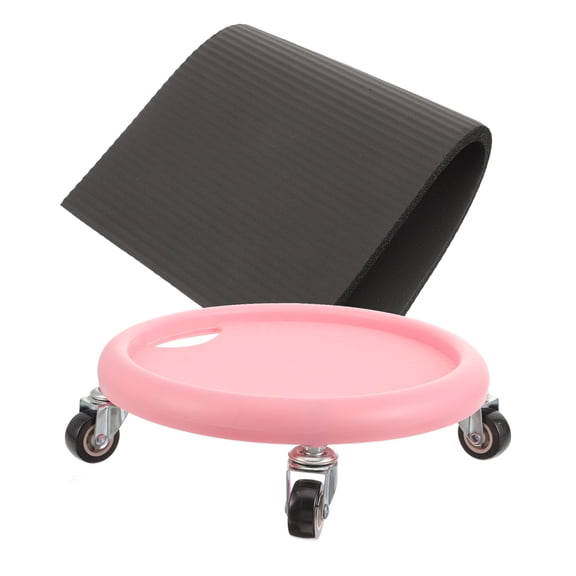 Greenadscape 1Set Portable Fitness Sliding Plate for Abdominal Exercise with Wide Movement Range Pink