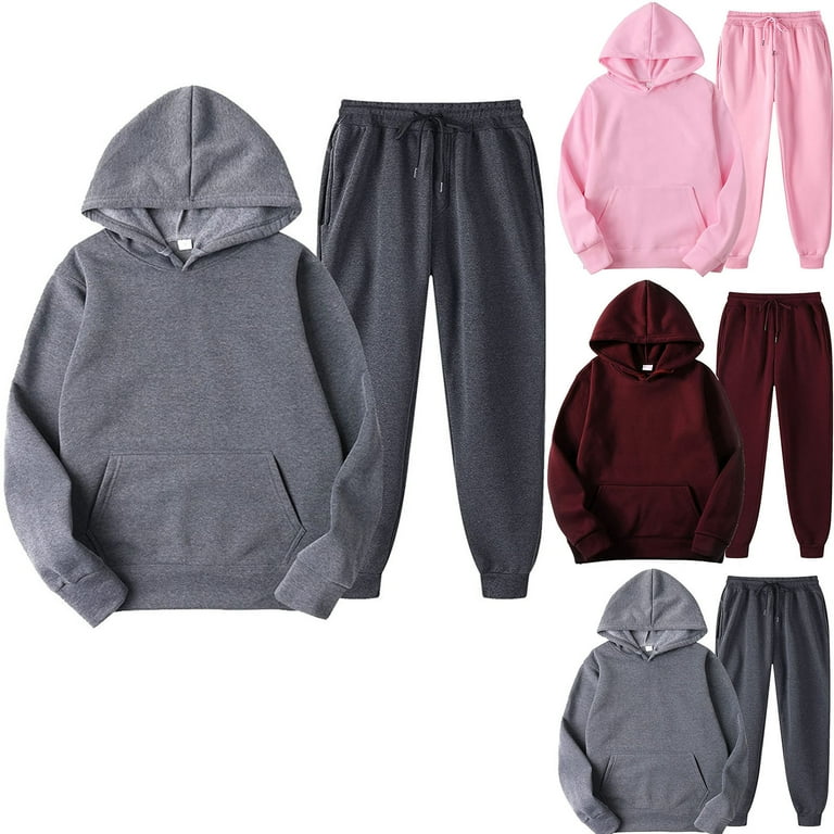 Men's And Women's Casual Sweatsuit Set Long Sleeve Hoodie and Pants Sport  Sweat Suits 2 Piece Tracksuits Outfits