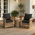 thumbnail image 3 of Pakunoda 22" X 24" Patio Furniture Cushion Covers, 2 Set of Waterproof Outdoor Deep Seat Cushion Replacement Slipcovers, Outdoor Cushion Covers with Zipper for Patio Furniture, Black, 3 of 7