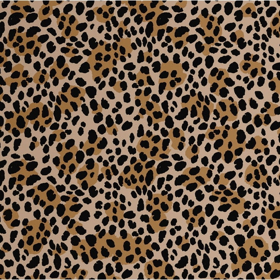 S4Sassy Modern Leopard Print Wallpaper - Brown Wall Covering, 25" X 120" Self-Adhesive Plain Vinyl Wallpaper, Decorative Wallwrap, Easy Diy Wall Covering For Bedroom, Cabinets, Living Spaces