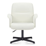 Homy Casa Office Desk Chair, Swivel Height Adjustable Wide Seat Computer Task Vanity Chair for Home Office, Beige