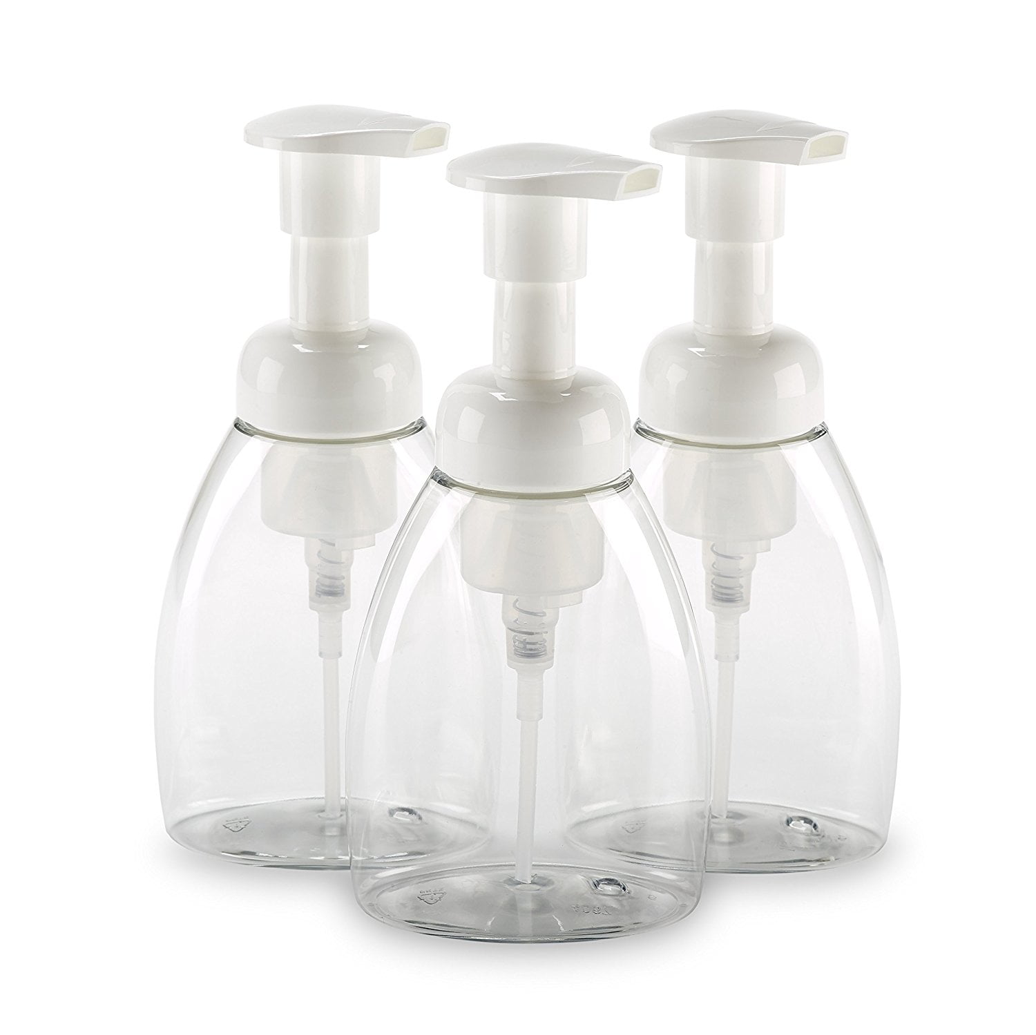 3 Pack of 8.5 ounce Foaming Soap Dispensers BPA Free Castile Soap