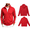 Red, variant on Frnrwgo Mens Sports Sweatshirt Full Zip Stand Collar Striped Casual Jacket