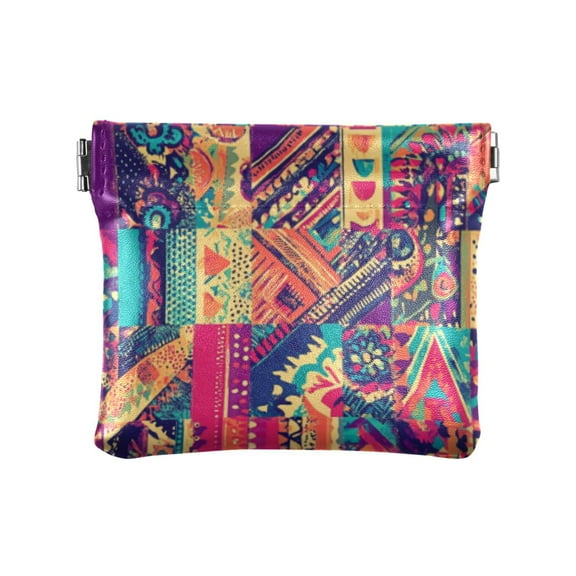 Women's Coin Purses & Pouches - Wallets Card Cases with RFID Blocking - Slim Money Organizers for Daily Use Colorful Boho Style