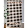 thumbnail image 4 of Sheer Curtains 84 Inches Long, Western Texas Star Retro Semi Sheer Curtains Light Filtering Window Treatment, Country Vintage Black Beige Plaid Privacy Voile Drapes for Living Room 52x84 Inch, 4 of 7
