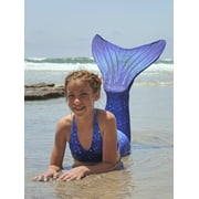 Sun Tail Mermaid Elastic Waistband Ocean Deep Tail Skin Swimsuit ( Child XL)