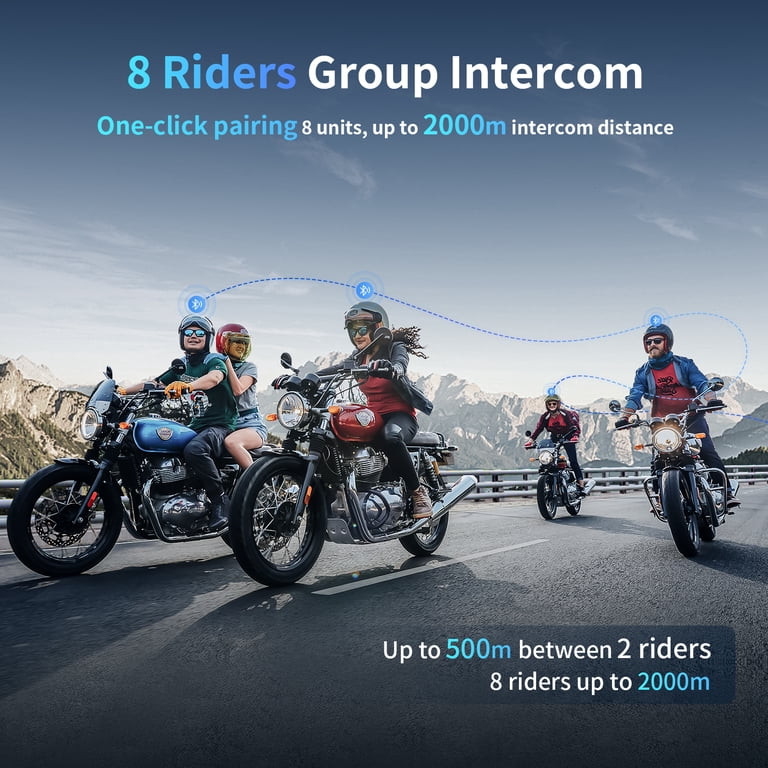 Fodsports M1-S Pro Motorcycle Helmet Intercom Bluetooth 8 Riders