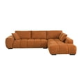 thumbnail image 2 of Canam L-shaped Upholstered Right Facing Chaise Sectional Sofa Caramel, 2 of 9