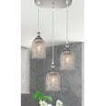 thumbnail image 3 of Warehouse of Tiffany Haydar Silver 3-light Mesh Pendant with Crystals, 3 of 5